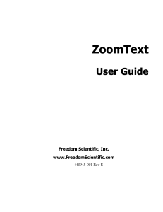 ZoomText User Guide English US