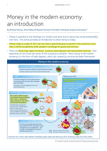 Money in the Modern Economy: An Introduction
