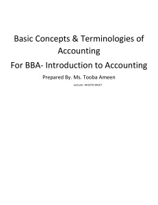 Introduction to Accounting-Basics