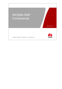 WCDMA RAN Planning and Optimization (Book2 Design and Planning)