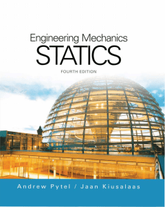 Pytel Mechanical Engineering Statics 4th