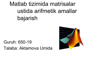 Matlab-Mustaqil-ish