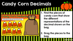 Candy Corn - Representing Decimals