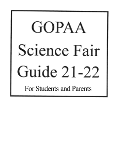 Science Fair Guide 21-22 for Students and Parents