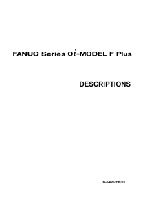 FANUC Series 0i-MODEL F Plus Manual