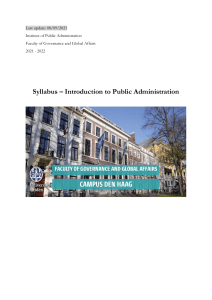 Leiden Introduction Public Admin Syllabus
