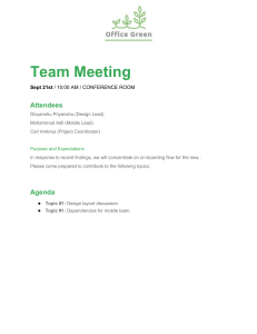 Task - Activity Template  Meeting agenda