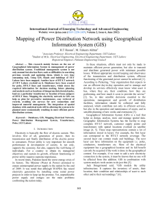 Mapping of Power Distribution Network using GIS