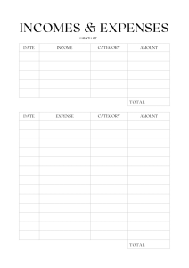 Budgeting Activity Sheet