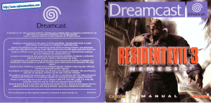 Resident Evil 3 - Nemesis - Manual - DC