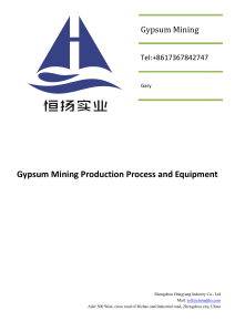 Hengyang Gypsum Mining Plant