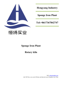 Sponge Iron Plant