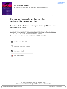 Understanding media publics and the antimicrobial resistance crisis - Davis 2017