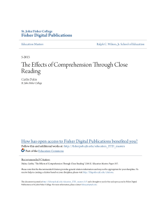 The Effects of Comprehension Through Close Reading