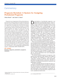 Journal of Periodontology - 2007 - Kwok - Commentary  Prognosis Revisited  A System for Assigning Periodontal Prognosis