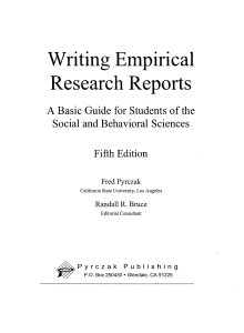 Writing impirical research report