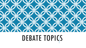 Debate topics