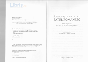 e Perceptii privind satul romanesc