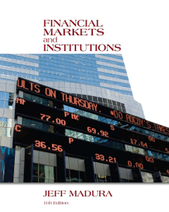 Financial Markets & Institutions Textbook by Jeff Madura