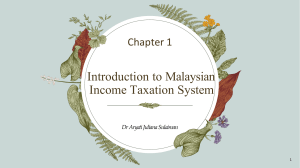 Chapter 1 Malaysian Taxation System