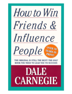 How to Win Friends & Influence People: Dale Carnegie