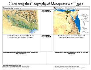 Comparative Geog of Meso & Egypt