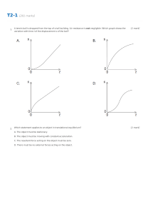 2.1 Mechanics Question bank