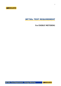 MF790c Test Proposal Energy metering