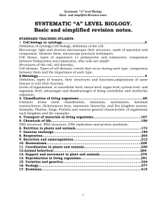 BIOLOGY.BASIC AND SIMPLIFIED REVISION NOTES-A LEVEL