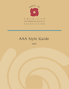 AAA style guide