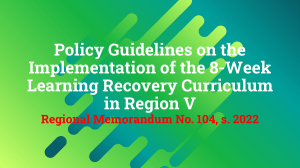 REgional Memo 104 Policy Guidelines