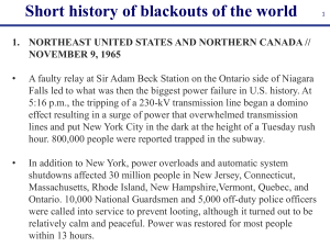 Lec 1 Short history of blackouts of the world