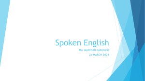 Spoken English day 1