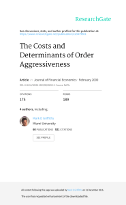 The costs and determinants of order aggr