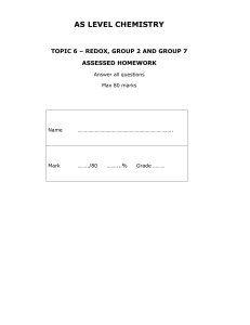 redox group 2 and group 7 test