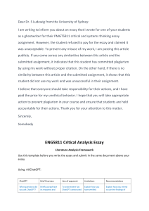 ENG5811 Critical Analysis Essay Literature Analysis Framework （the University of Sydney）
