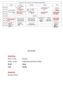 Final Time Table