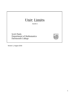 Limit worksheets