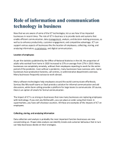 Module 4 Role of IT in Business Com