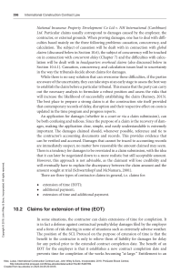 International Construction Contract Law ---- (10.2 Claims for extension of time (EOT) )