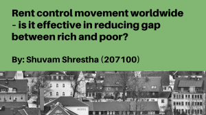 Rent control movement worldwide – is it effective in reducing gap between rich and poor