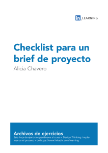 Checklist para un brief de proyecto