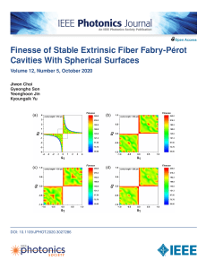 Finesse of Stable Extrinsic Fiber Fabry-Prot Cavities With Spherical Surfaces