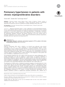 Pul Hypertension in chronic myeloproliferative disease