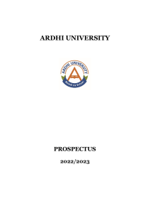 ARDHI UNIVERSITY Prospectus 2022-2023