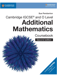 Cambridge Additional-Mathematics Second Edition