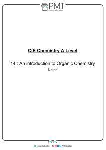 14. An introduction to Organic Chemistry