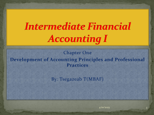 Intermediate Financial Accounting I