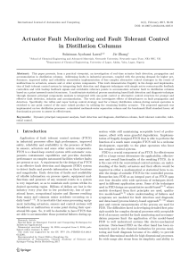 Actuator Fault Monitoring and FTC in distillation