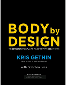 Body By Design The Complete 12-Week Plan to Transform Your Body Forever - Kris Gethin - Mantesh